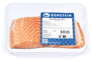 Domstein Laksefilet med skinn Oppdrett, fersk