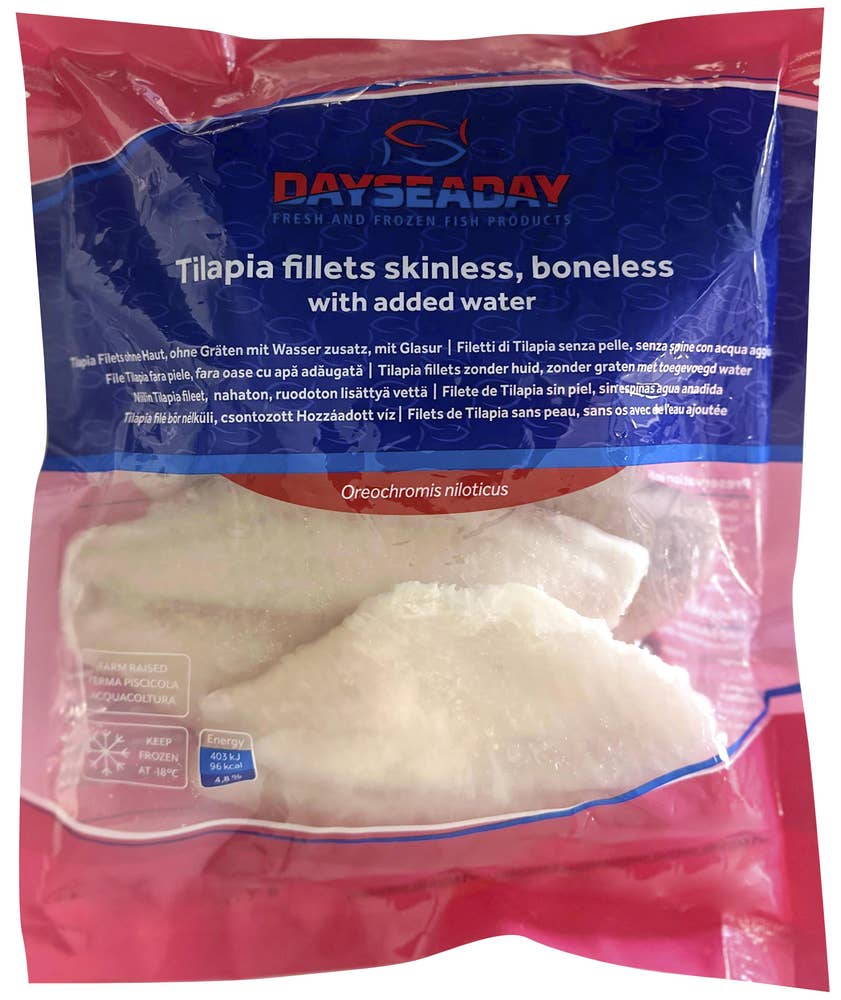 Tilapia fiskefilet 140/200 Rå uten bein og skinn