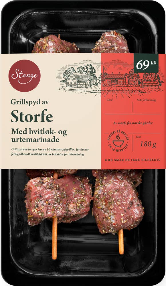 Stange Grillspyd av storfe