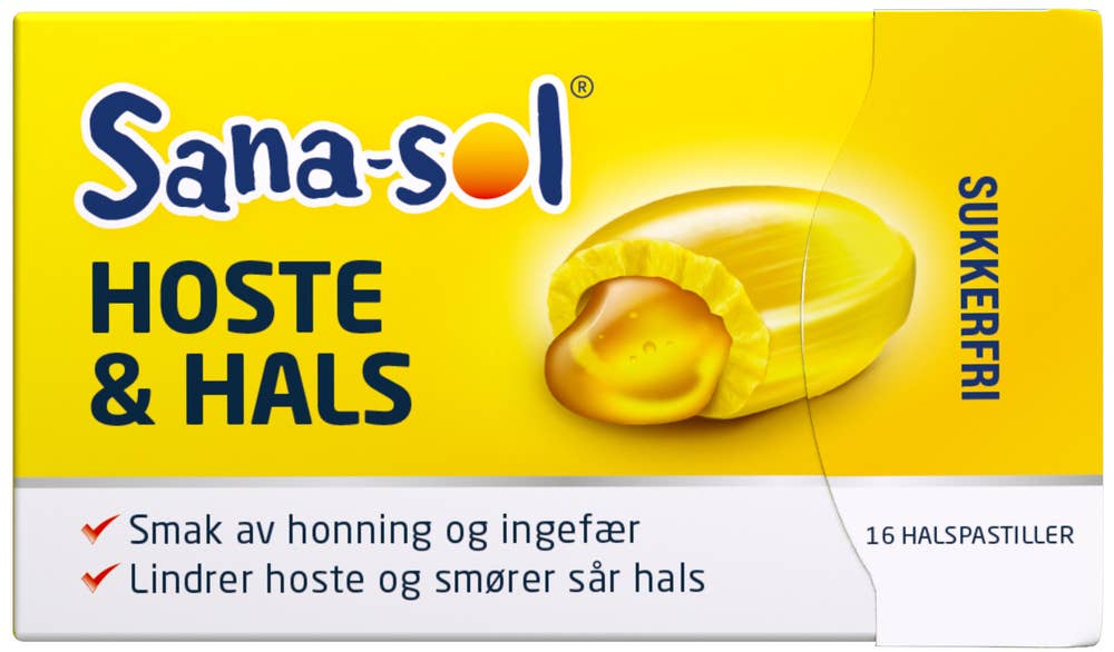 Sana-Sol Hoste og hals honning & ingefær