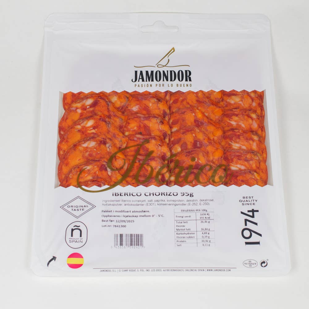 Jamondor Iberico chorizo Extra skivet