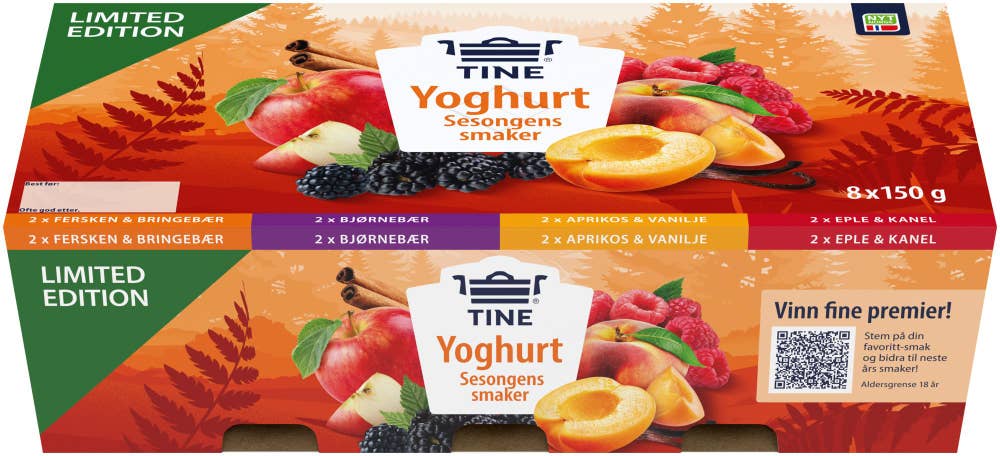 TINE Yoghurt Sesong Høst/Vinter 8 x 150 g