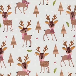 Sprell Gavepapir Bambi Isblå 5 meter