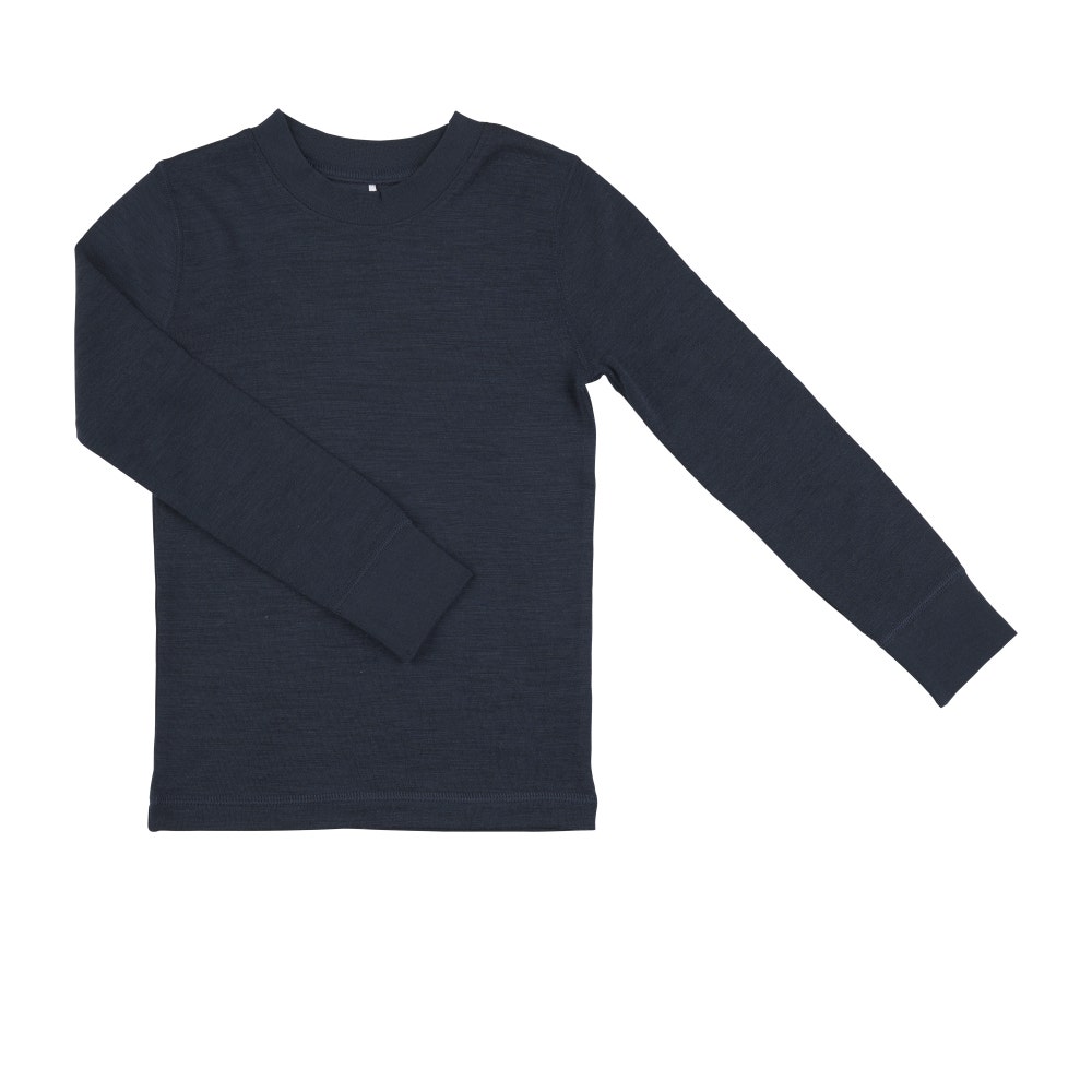 Reflex Bris ull-/bambustrøye, marine Str. 110-116cm