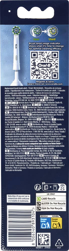 Oral-b Tannbørstehoder Pro cross action 3 stk