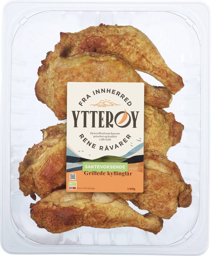 Ytterøy Grillet kyllinglår Saktevoksende kylling