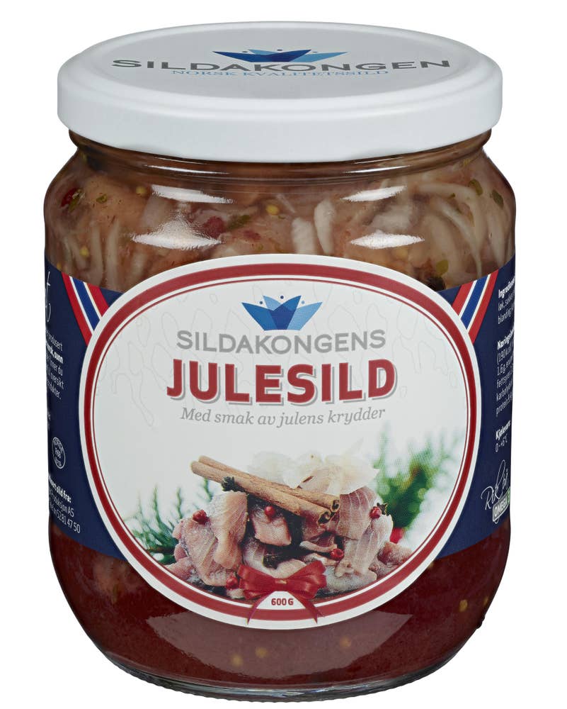 Sildakongen Julesild glass