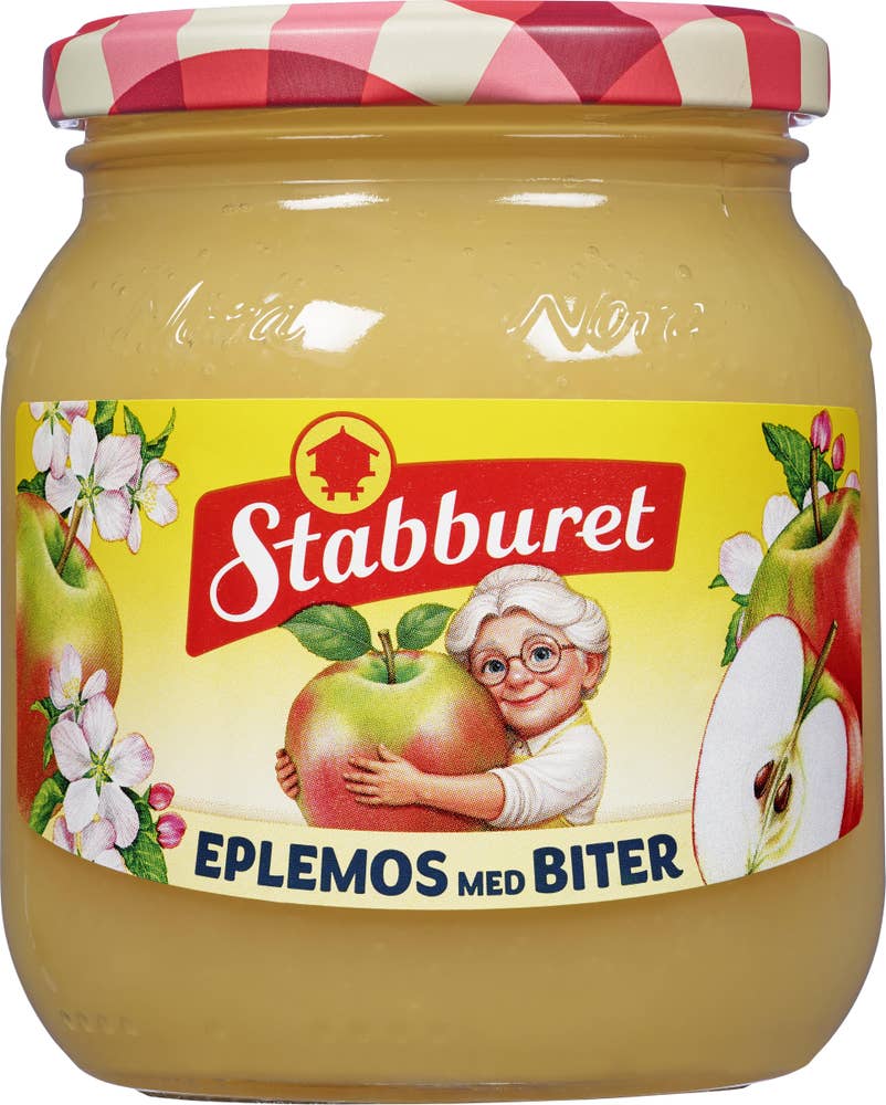 NORA Eplemos med biter Hjemmelaget
