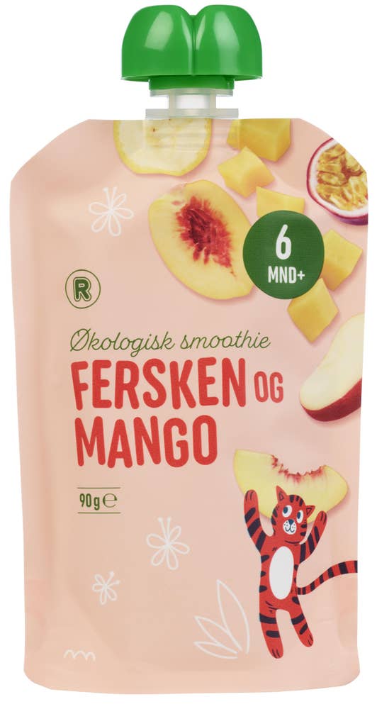 R Smoothie med fersken og mango Fra 6 mnd