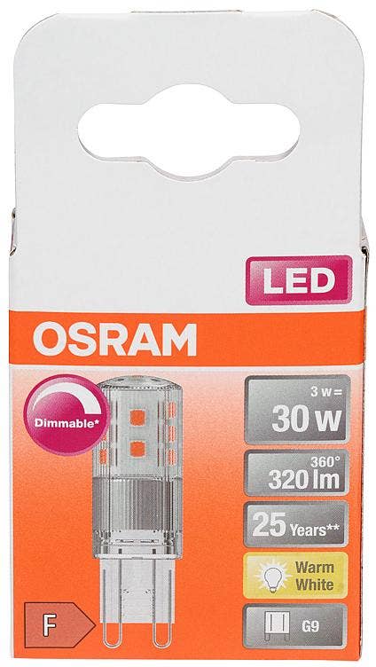 Osram Led Pin30 Klar Dim G9