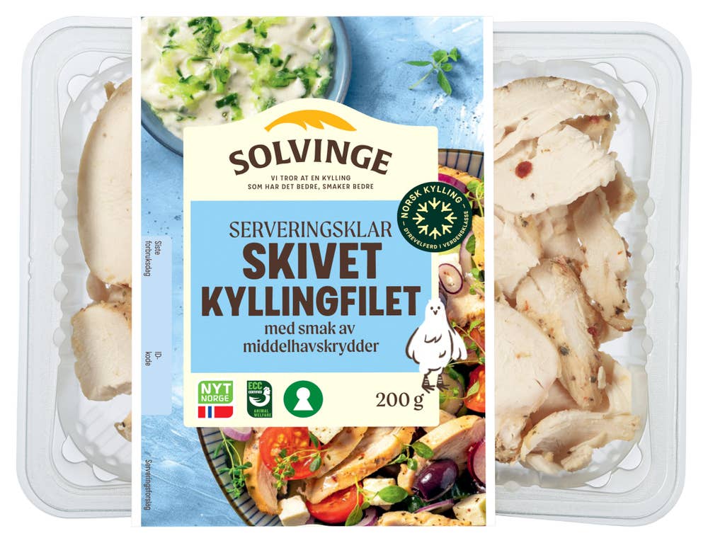 Solvinge Skivet kyllingfilet med smak av middelhavskrydder
