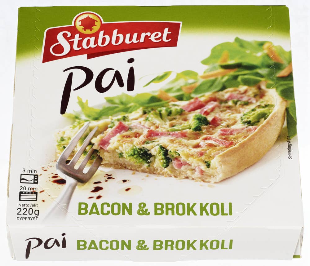 Bacon og brokkolipai Liten, 220 g