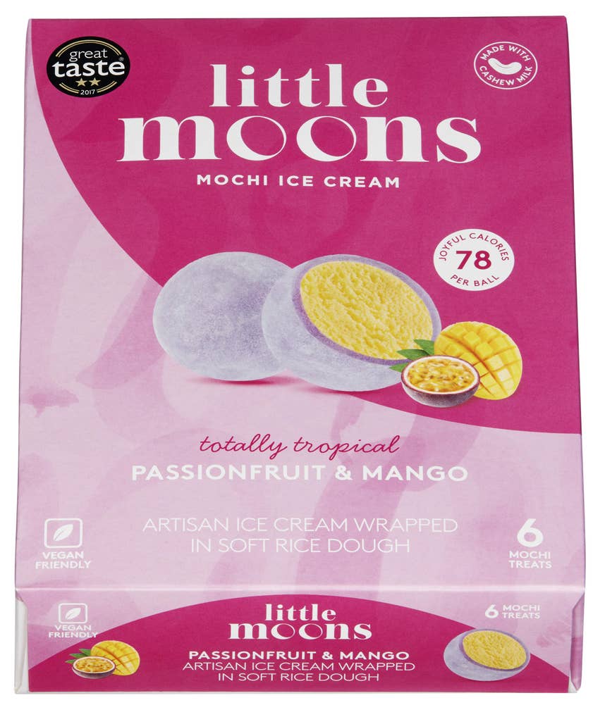Little Moons Vegan Pasjonsfrukt & Mango Iskrem Mochi 6 stk