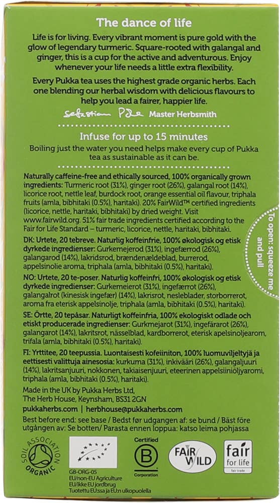 Pukka Turmeric Active 20 teposer