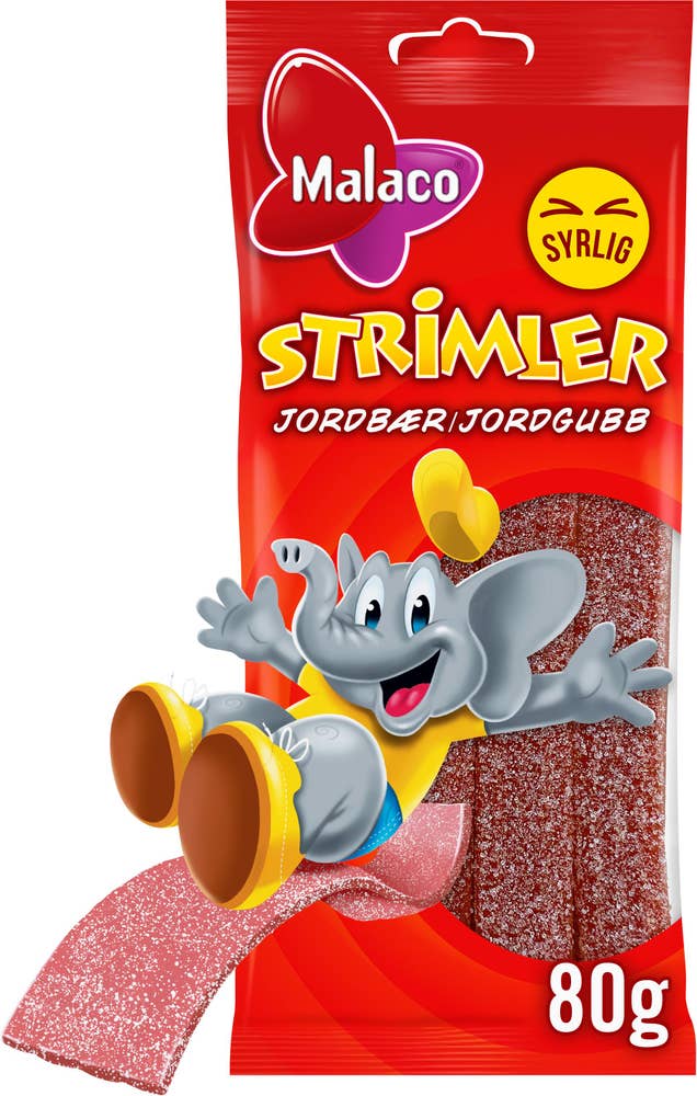 Malaco Strimler jordbær