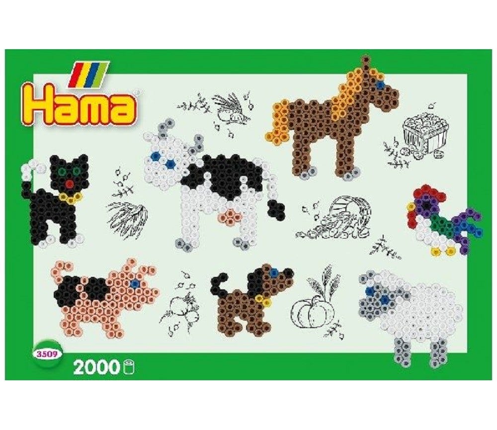 Sprell Midi perlesett med bondegårdsdyr 2000 perler