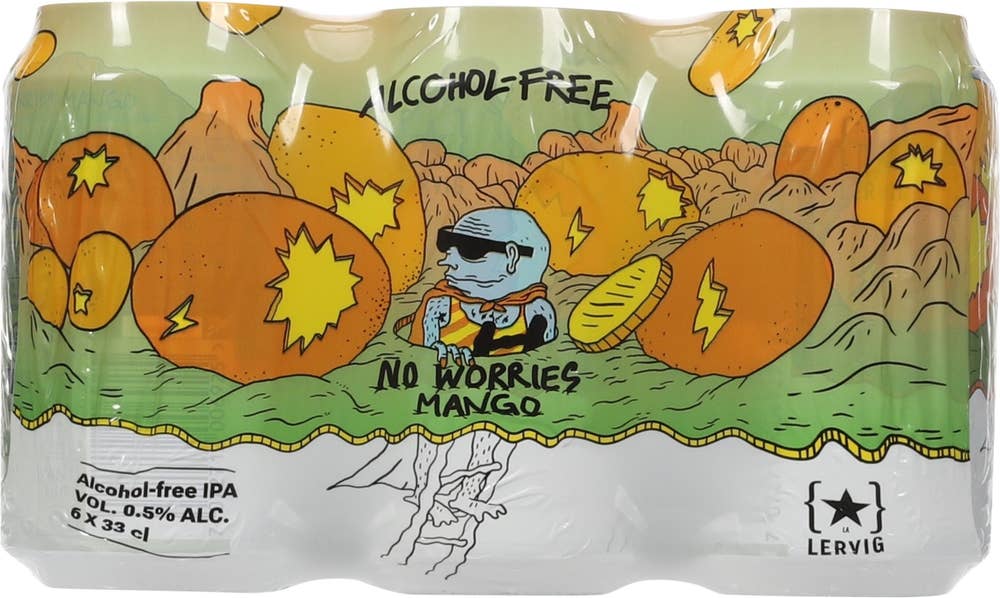Lervig No Worries Mango IPA Alkoholfri 6 x 0,33L