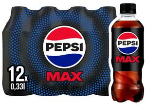 Pepsi Max PET-flasker 12 x0,33 l