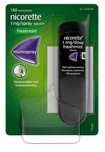 Nicorette Mint 1 mg nikotin / dose Munnspray, 150 doser