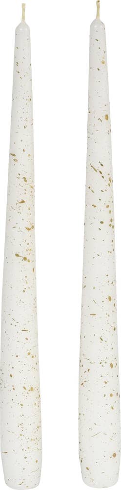 Duni Hvit kronelys med glitter 2 stk