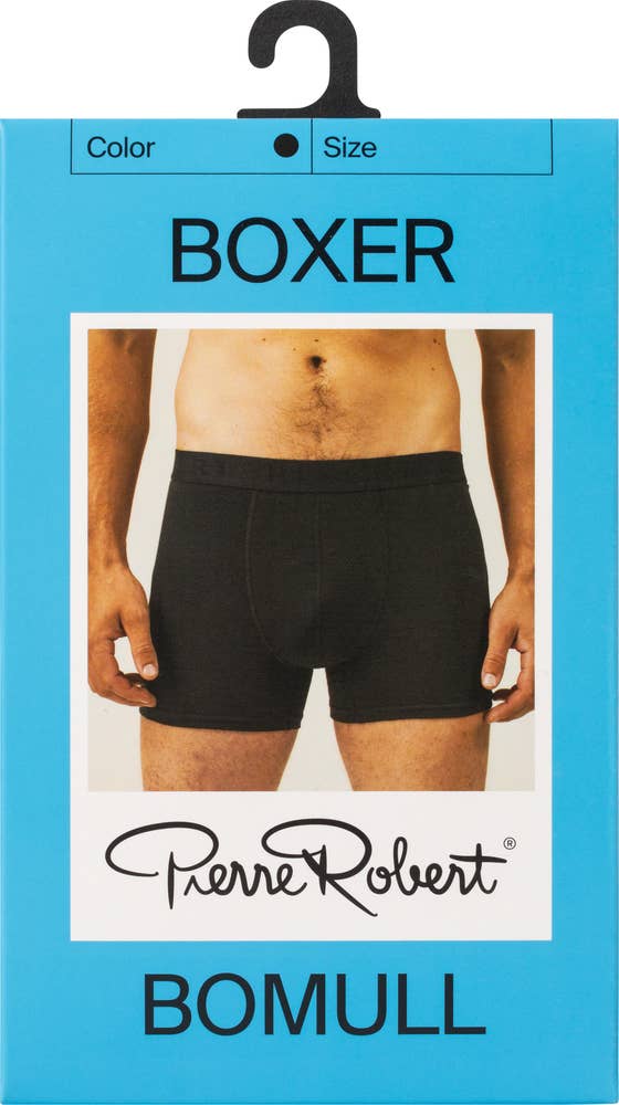 Pierre Robert Boxer til herre Sort, str M