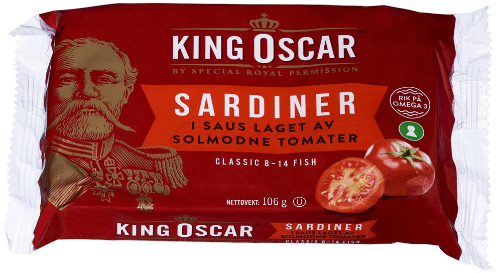 King-Oscar Sardiner i tomatsaus Classic