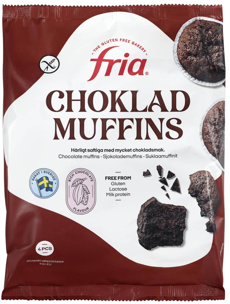 Fria Sjokolademuffins 4stk