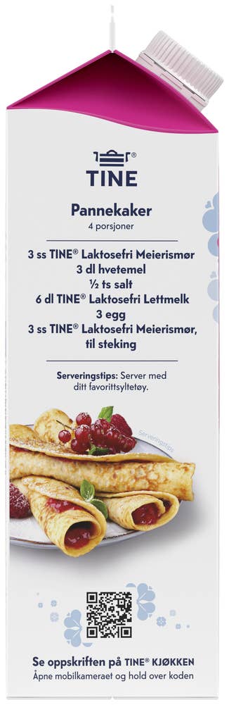 Tine Laktosefri Lettmelk 1% fett