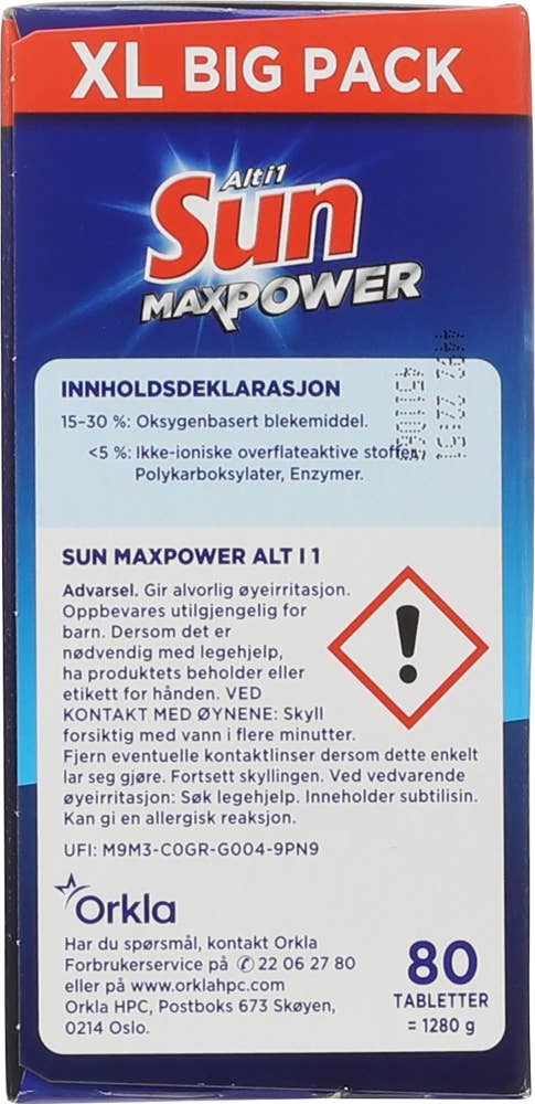 Sun Alt i 1 MaxPower XL Big pack
