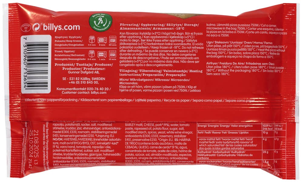 Billys Pan Pizza Original