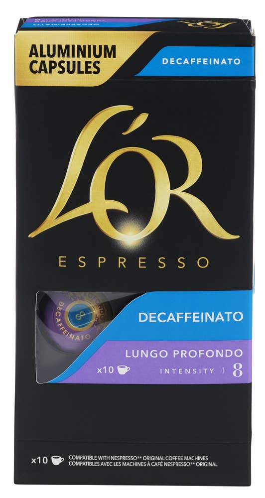 L'Or Profondo decaf Koffeinfri, Intensitet 8, 10 stk