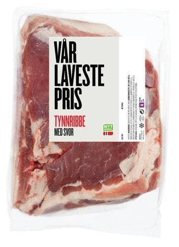 Vår Laveste Pris Fryst Tynnribbe med svor