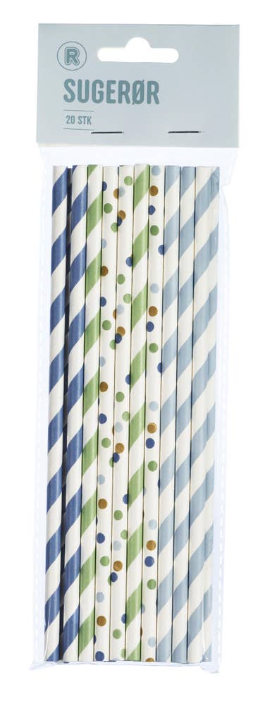 R Papirsugerør 20 stk