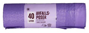 R Avfallspose 40L, med snørelukking