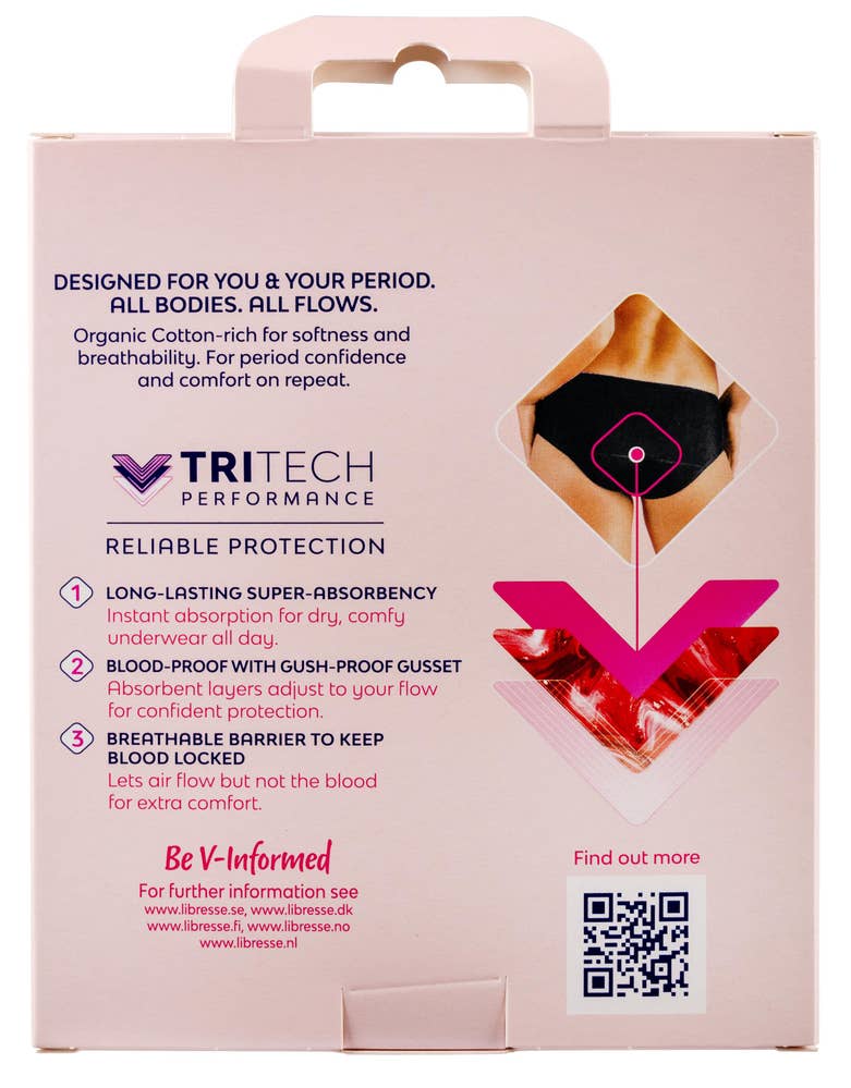 Libresse Menstruse Hipster Svart, str L