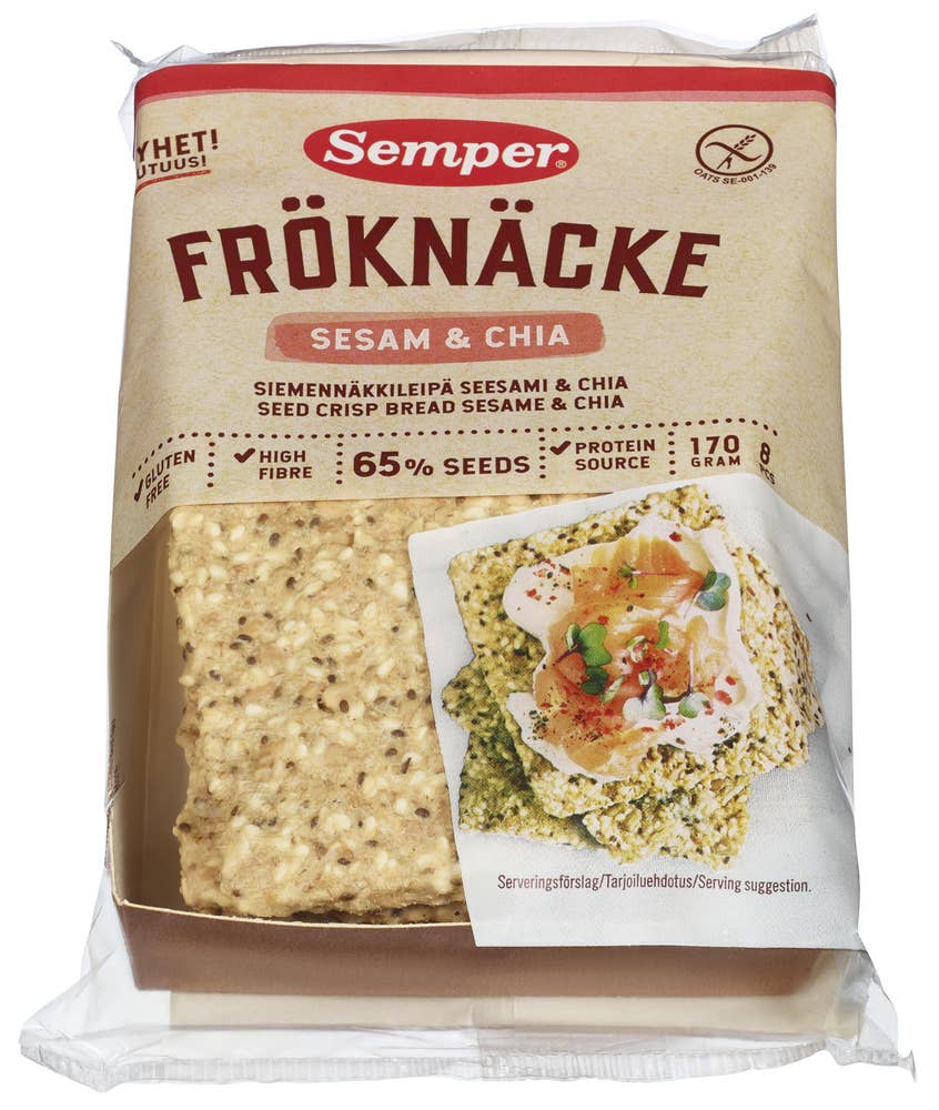 Semper Frøknekkebrød Med Sesam Og Chia