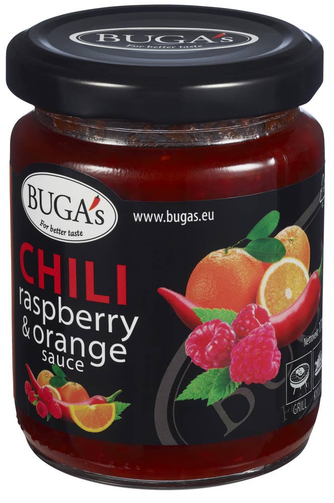 Chili-, bringebær- og appelsinsaus