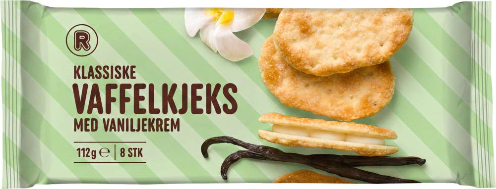 Klassiske vaffelkjeks med vaniljekrem 112 g