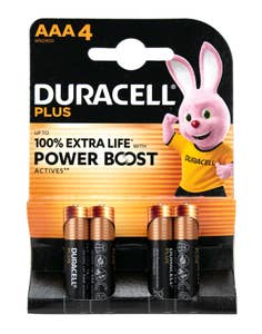 Duracell Plus boost AAA Alkaliske, 4 stk