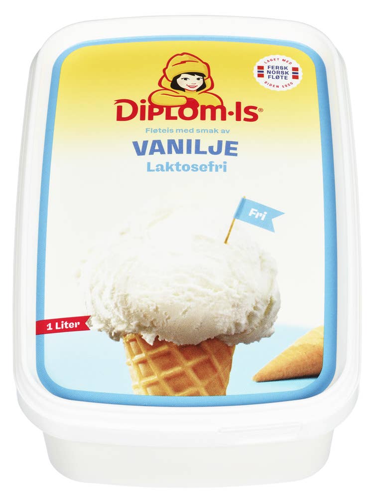 Laktosefri vaniljeis 1 l