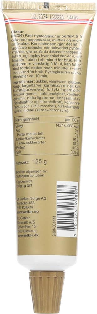 Dr Oetker Pynteglasur Rød