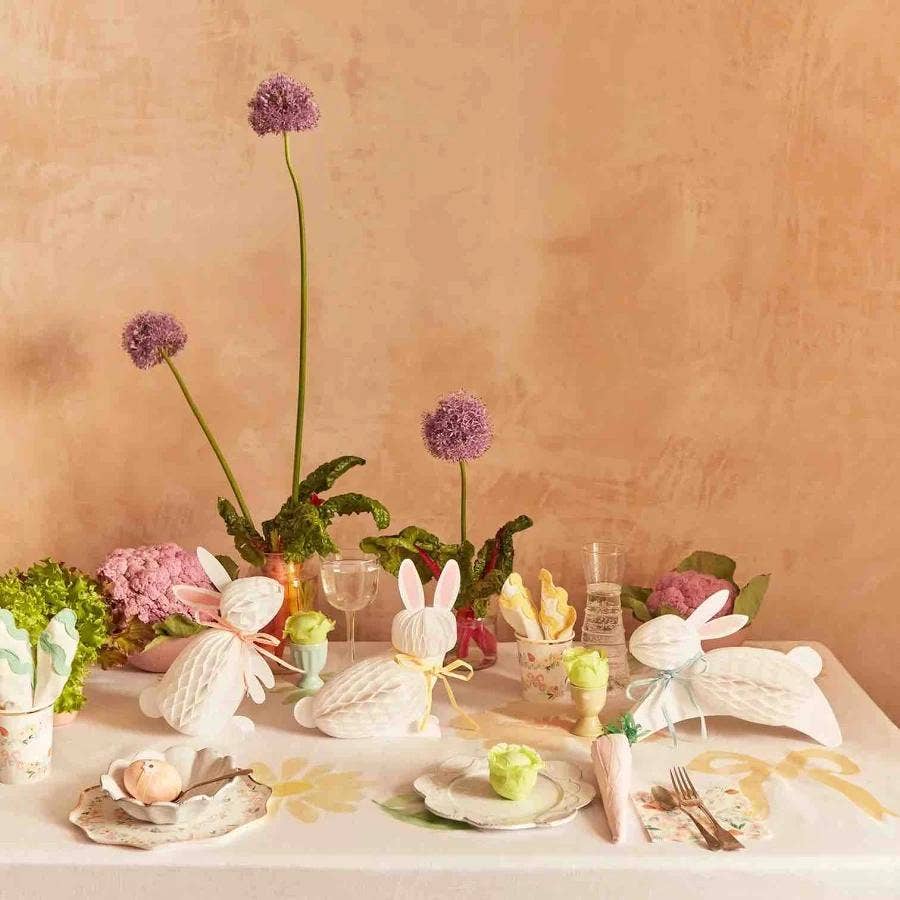 Meri Meri Bunny honeycomb decorations