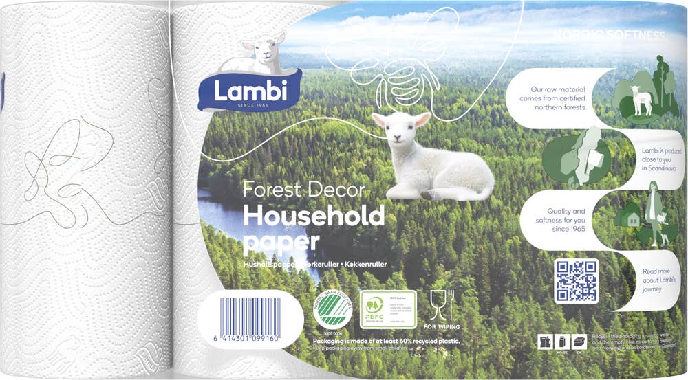 Lambi Tørkerull med dekorasjon 4 stk