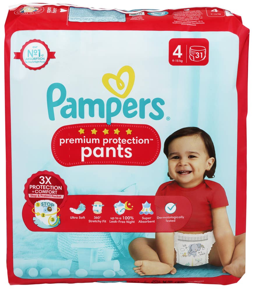 Pampers Bleie Premium Protection Pants Str. 4, 9-15kg