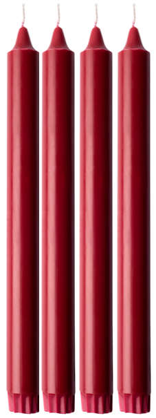 Duni Kronelys Røde Bordeaux 100% stearin, 25cm