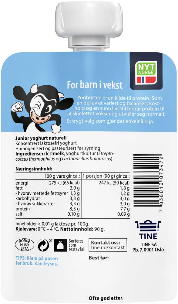 TINE Junior yoghurt Naturell