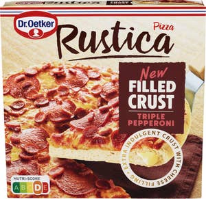 Dr. Oetker Rustica Filled crust Triple pepperoni
