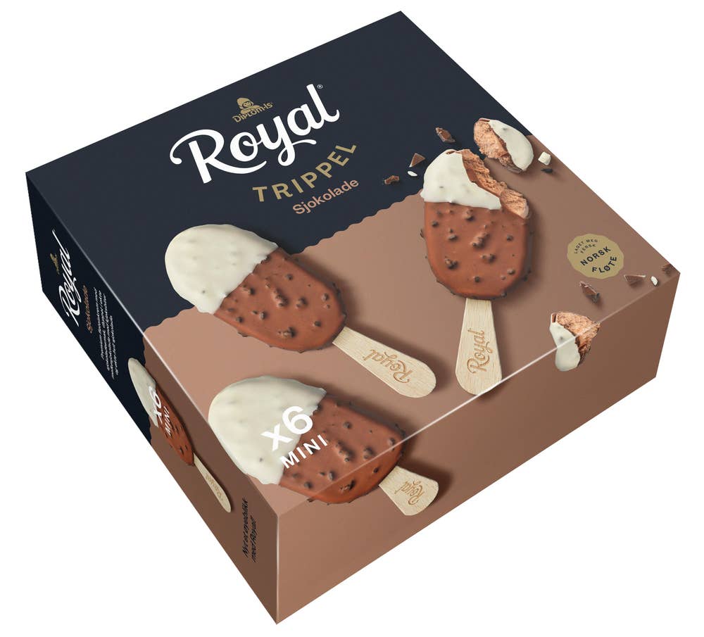 Diplom-is Royal Trippel Sjokolade Mini 6 stk