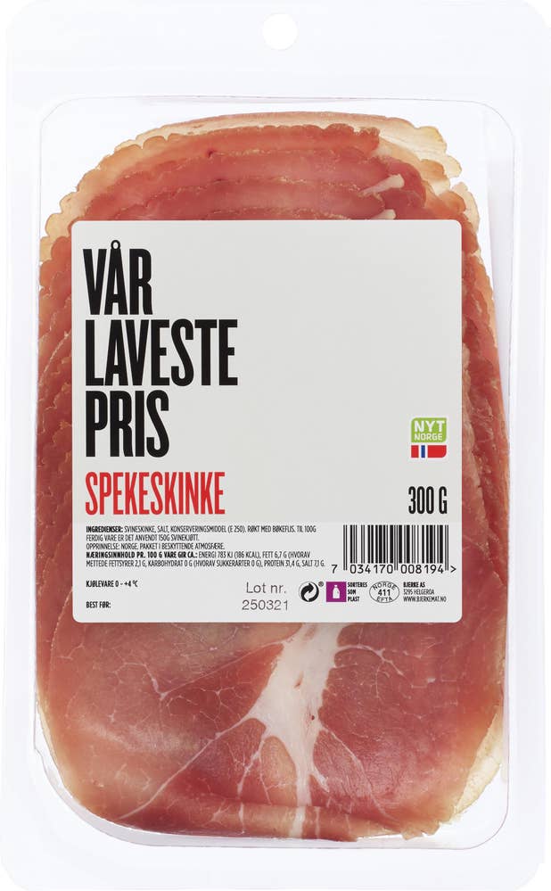 Vår Laveste Pris Spekeskinke