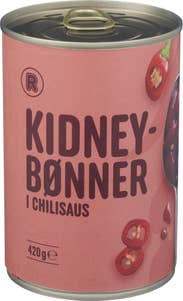 R Kidneybønner I chilisaus